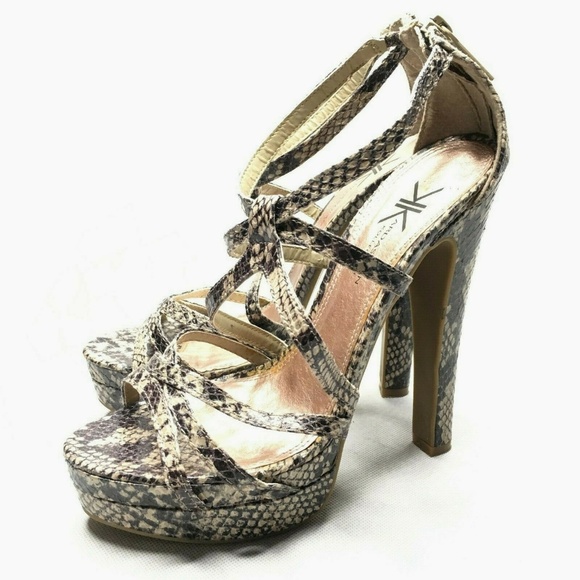 Kardashian Kollection Python Platform Heels Animal - Picture 4 of 8